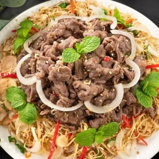 Gỏi bắp bò bắp chuối hột
